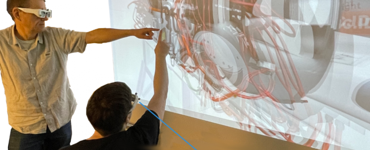 Co4Two: 3D collaboration for two users without VR headsets 